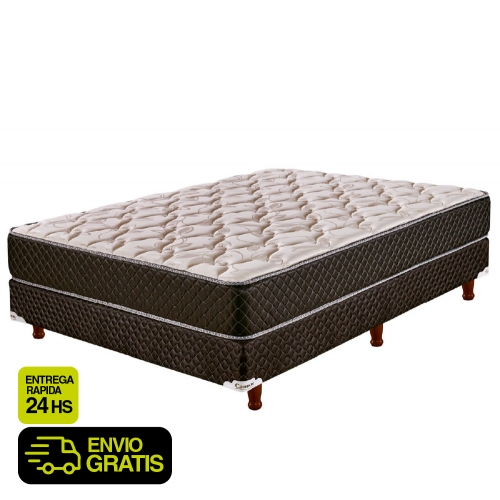Conjunto Colchon Y Sommier 2p Cannon Exclusive 190x140 Espuma