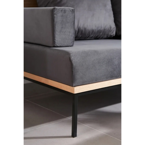 Imagen miniatura Sillon Silcar 2 Cuerpos Luci 160x58x80 Gris