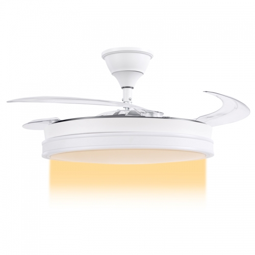 Imagen miniatura Ventilador De Techo Retractil Con Luz Kanji CFHB001WT 65W