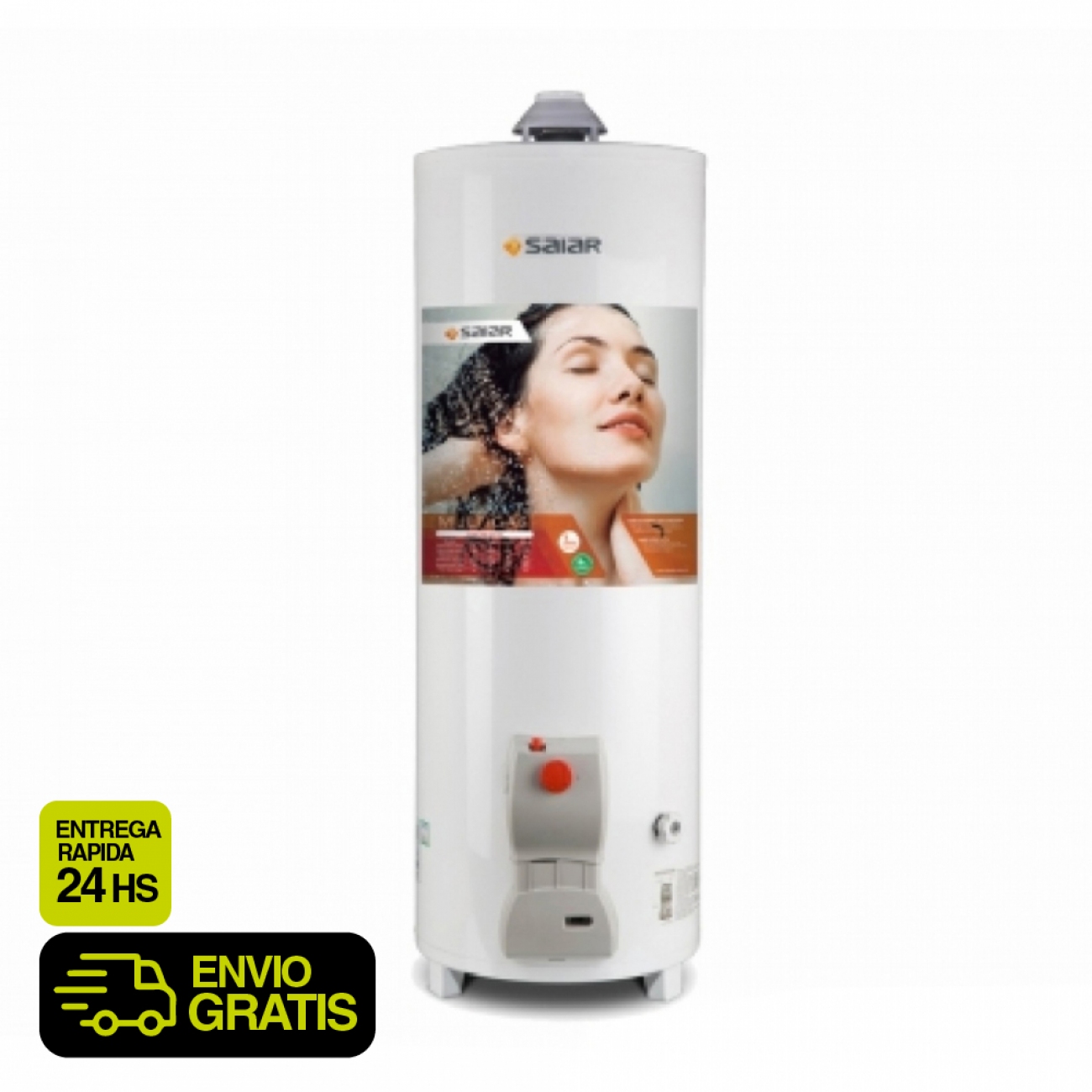 Imagen Termotanque A Gas Saiar Tpg080msa Conex Sup M.g. Apoyar 80 L