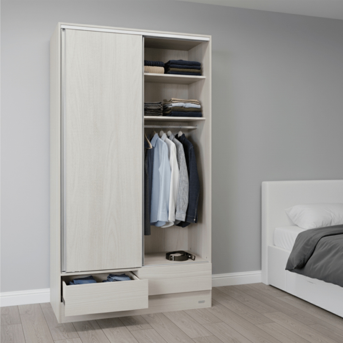 Imagen Placard Platinum 634-9 Puertas Corredizas Gris Andino