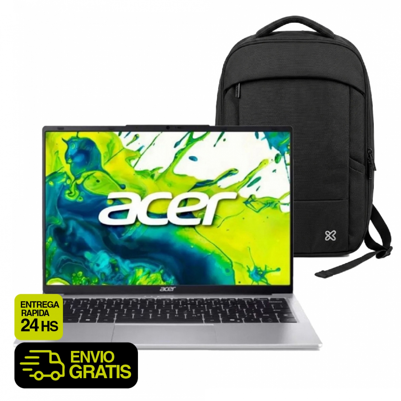 Imagen Notebook Acer Intel Core 3 8GB 256GB 14" FHD &plus; Mochila