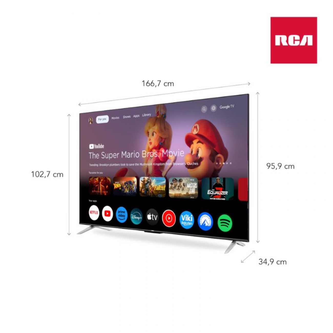 Imagen Smart TV 75" UHD 4K RCA G75P7UHD Google TV HDMI USB