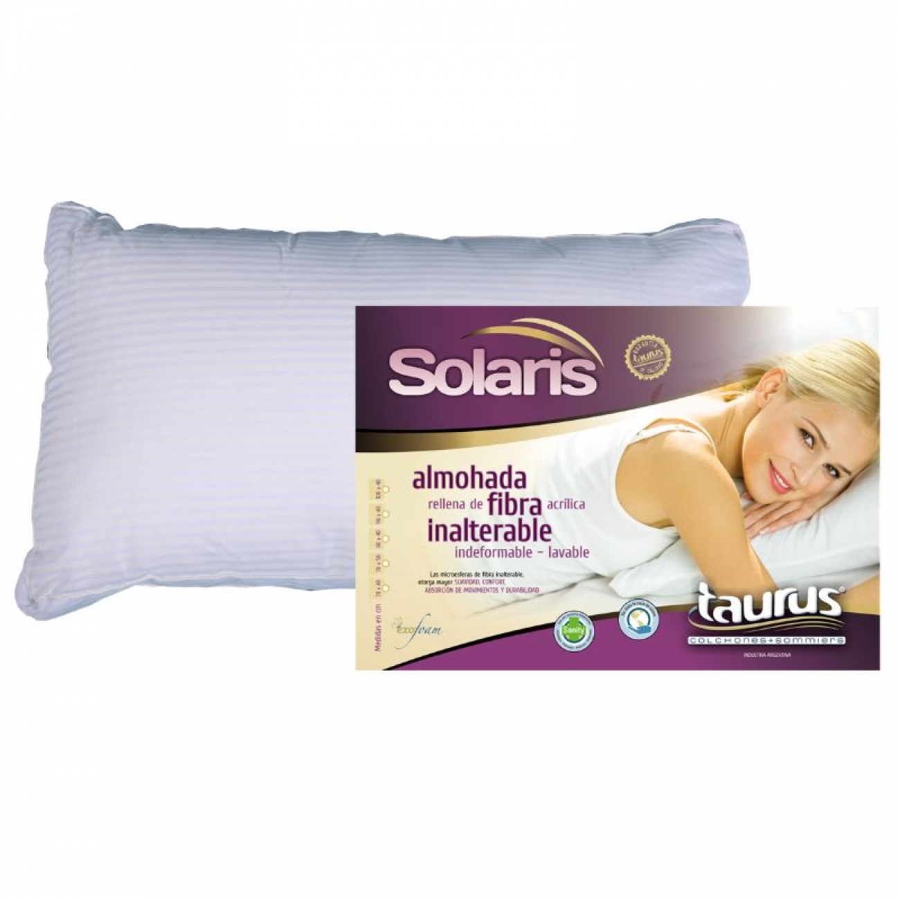 Imagen Almohada Taurus Solaris Percal 70x50 Antialergica
