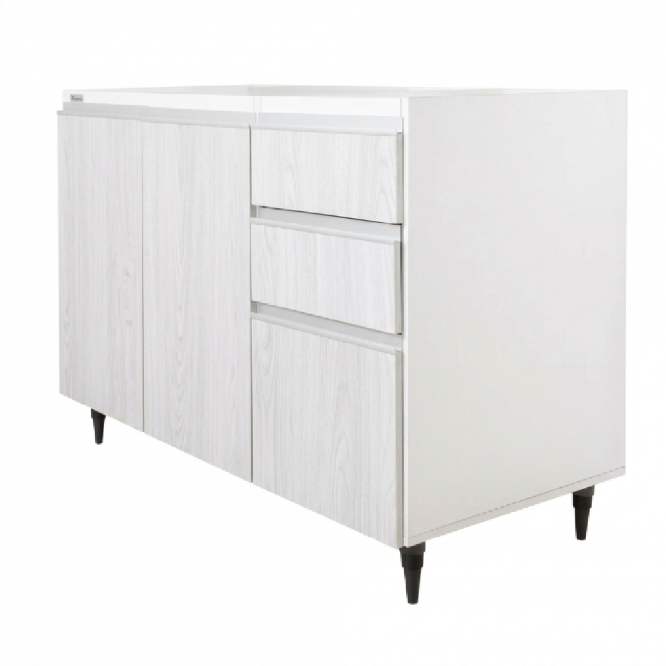 Imagen Bajo Mesada Platinum 3002-0I 1&period;20 M 2 Ptas 3 Cajones gris and