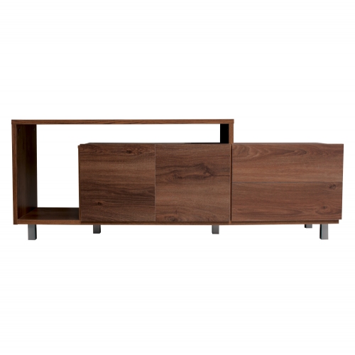 Imagen miniatura Rack De Tv Platinum 2605 1&period;8 M 2 Cajones 2 Puertas Estantes Roble Antiguo