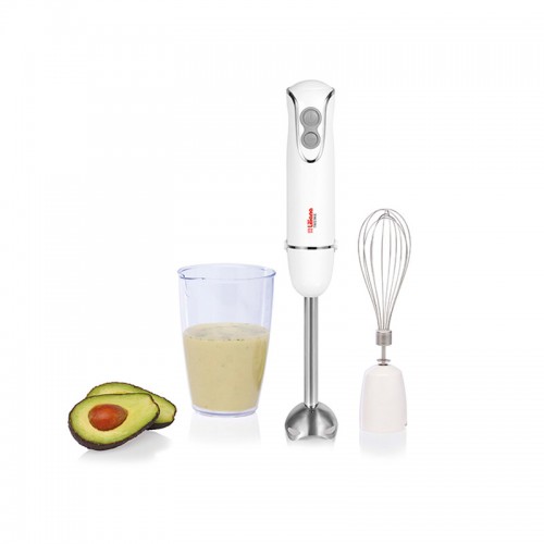 Batidora Mixer Minipimer Liliana Twistmix 450w Vaso Batidor Blanco