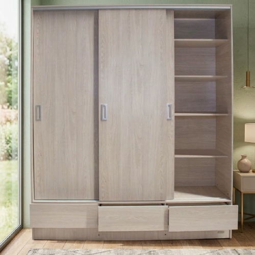 Placard Ropero Platinum 633 1&comma;80 Mts Puerta Corrediza Gris Andin