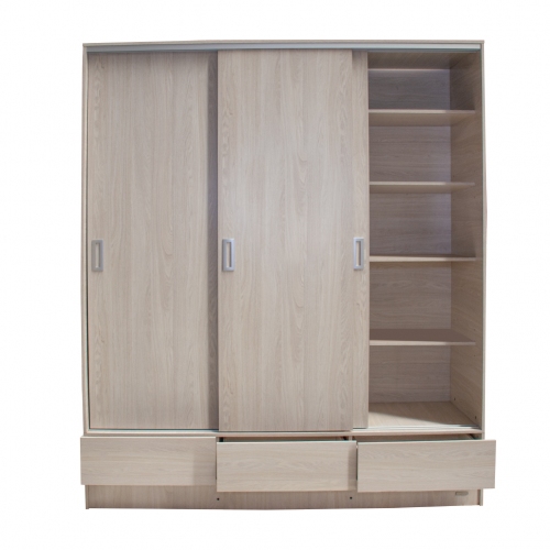 Imagen Placard Ropero Platinum 633 1&comma;80 Mts Puerta Corrediza Gris Andino