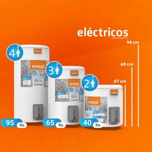 Imagen miniatura Termotanque Eléctrico Emege Ttqe-95mg 95 Lts 1500w C/inf