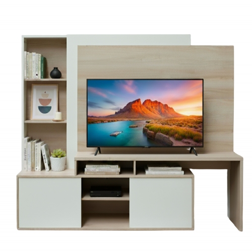 Imagen miniatura Modular Rack Platinum 558 Hasta Tv 60" 1&comma;92m Blanco Soft&sol;savanna