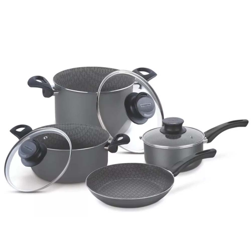 Set Batería De Cocina Tramontina Paris 7 Piezas Gris