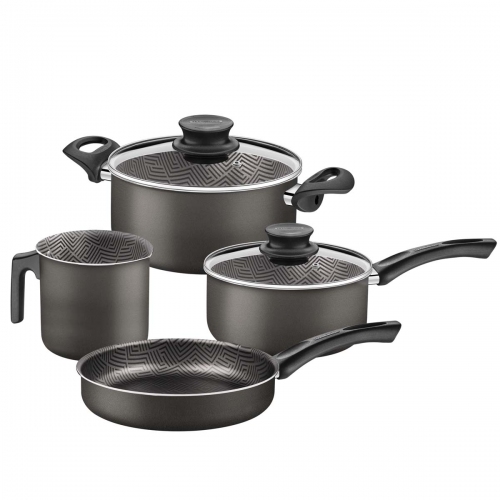 Set Batería De Cocina Tramontina Paris 4 Piezas Gris