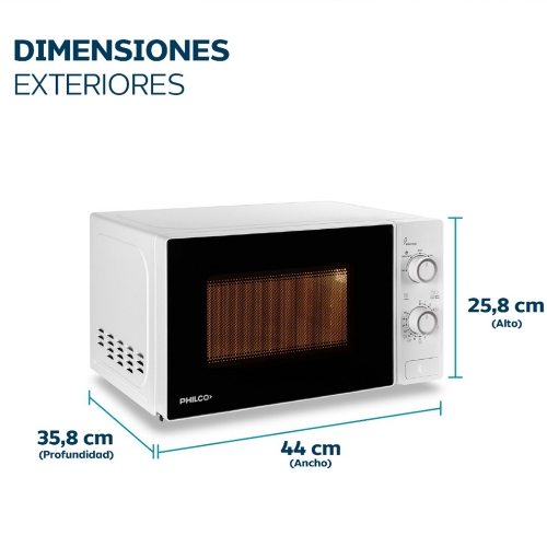 Imagen miniatura Microondas Philco Mphrw20uan 20 Lts 700 W Blanco