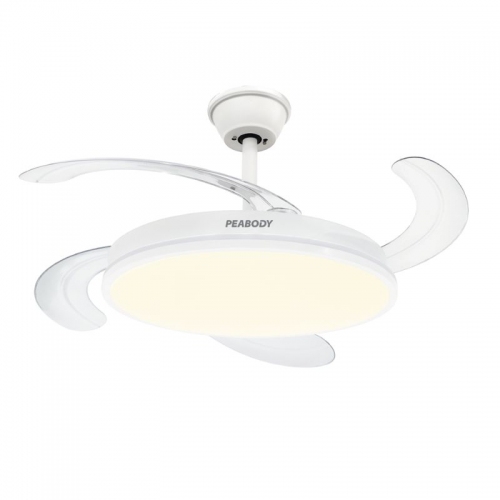 Imagen miniatura Ventilador Techo Retractil Con Luz Peabody VTRDC411B 65W