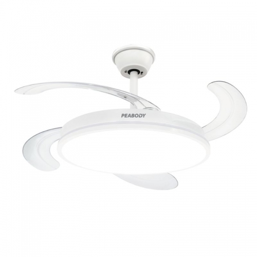 Ventilador Techo Retractil Con Luz Peabody VTRDC411B 65W