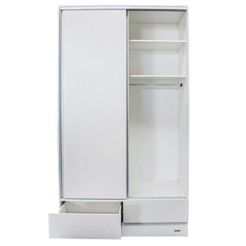 Imagen miniatura Placard Ropero Platinum 634 1,2 Mts 2 Puertas Corredizas Blanco Veta
