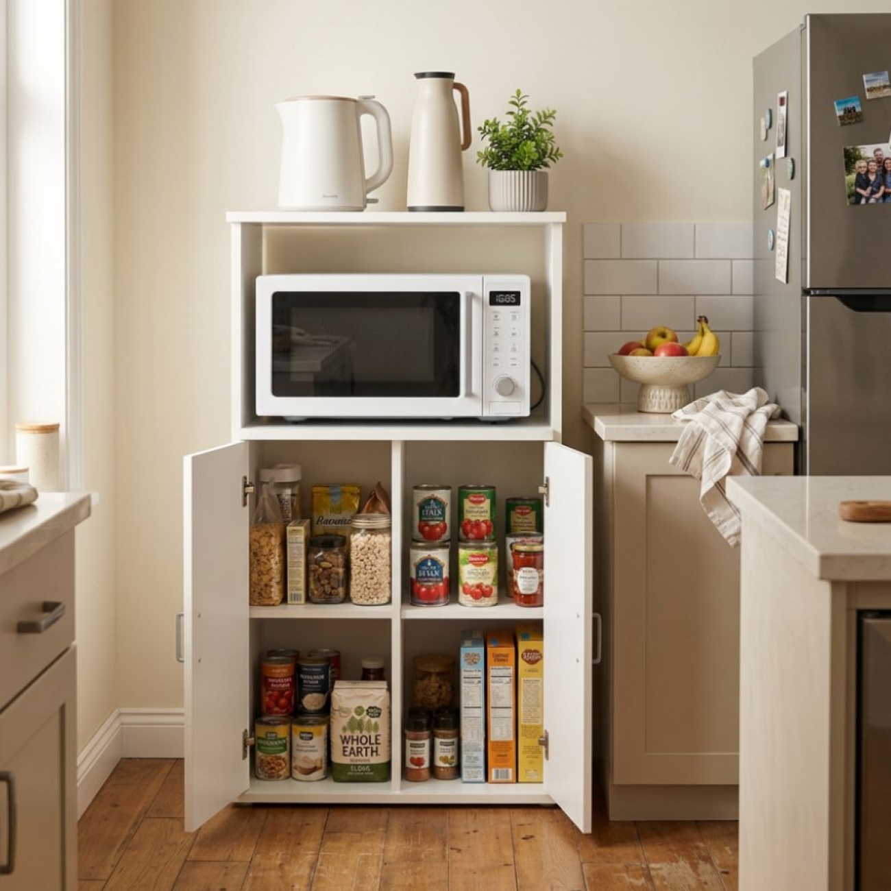 Imagen Mueble Rack Para Microondas Platinum 3046 Blanco