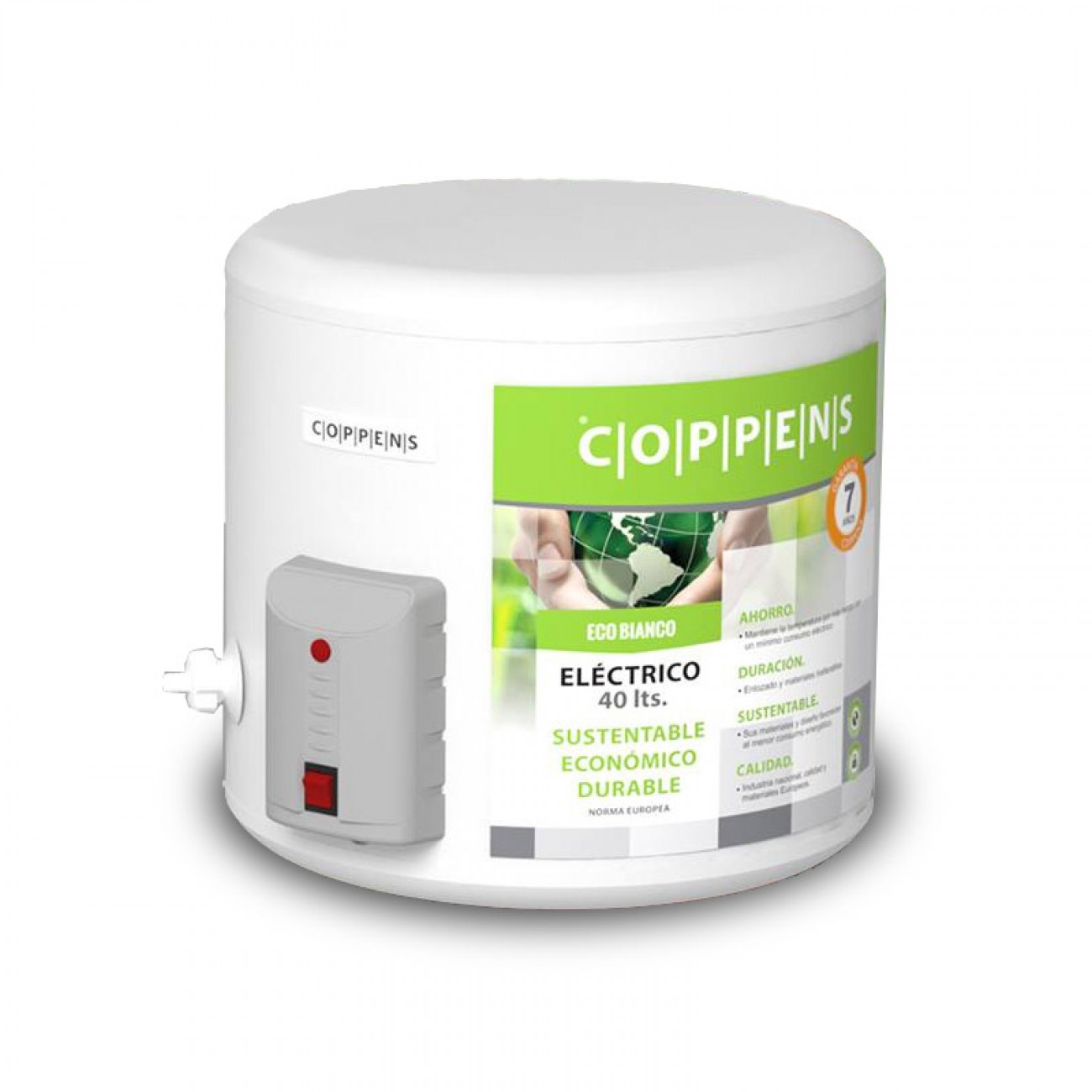 Imagen Termotanque Eléctrico Coppens Eco Bianco 40lts 1500w