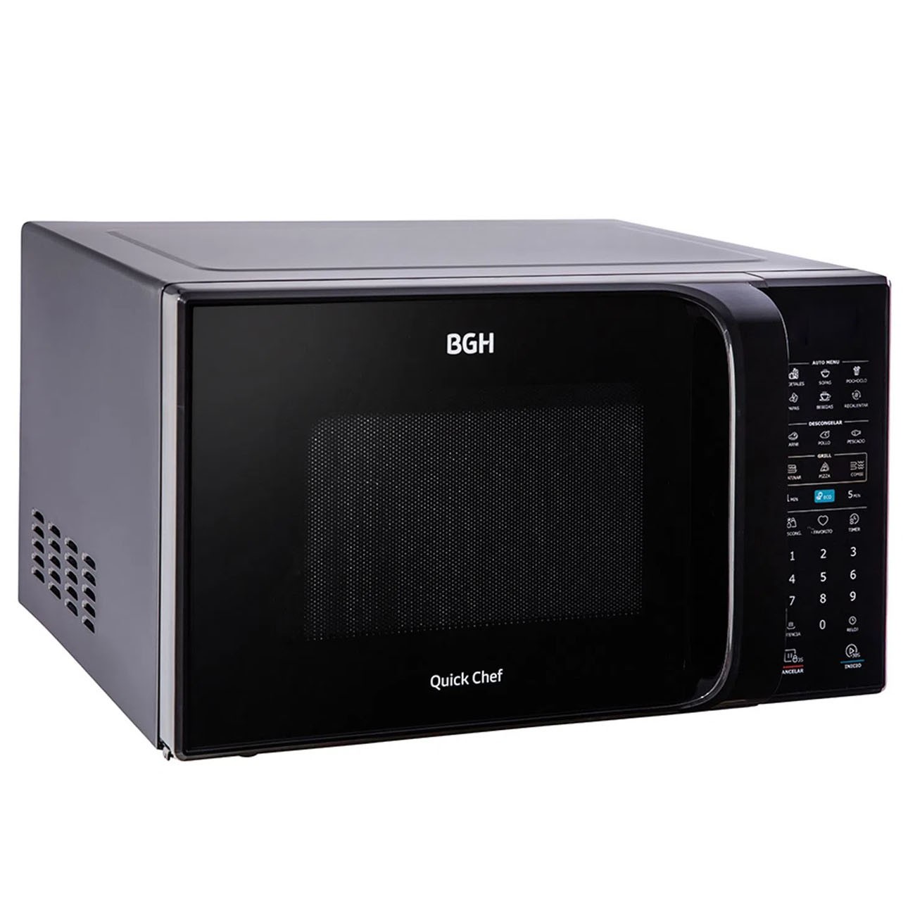 Imagen Microondas Con Grill Bgh B223dn20 Eco Digital 23 Lts Negro