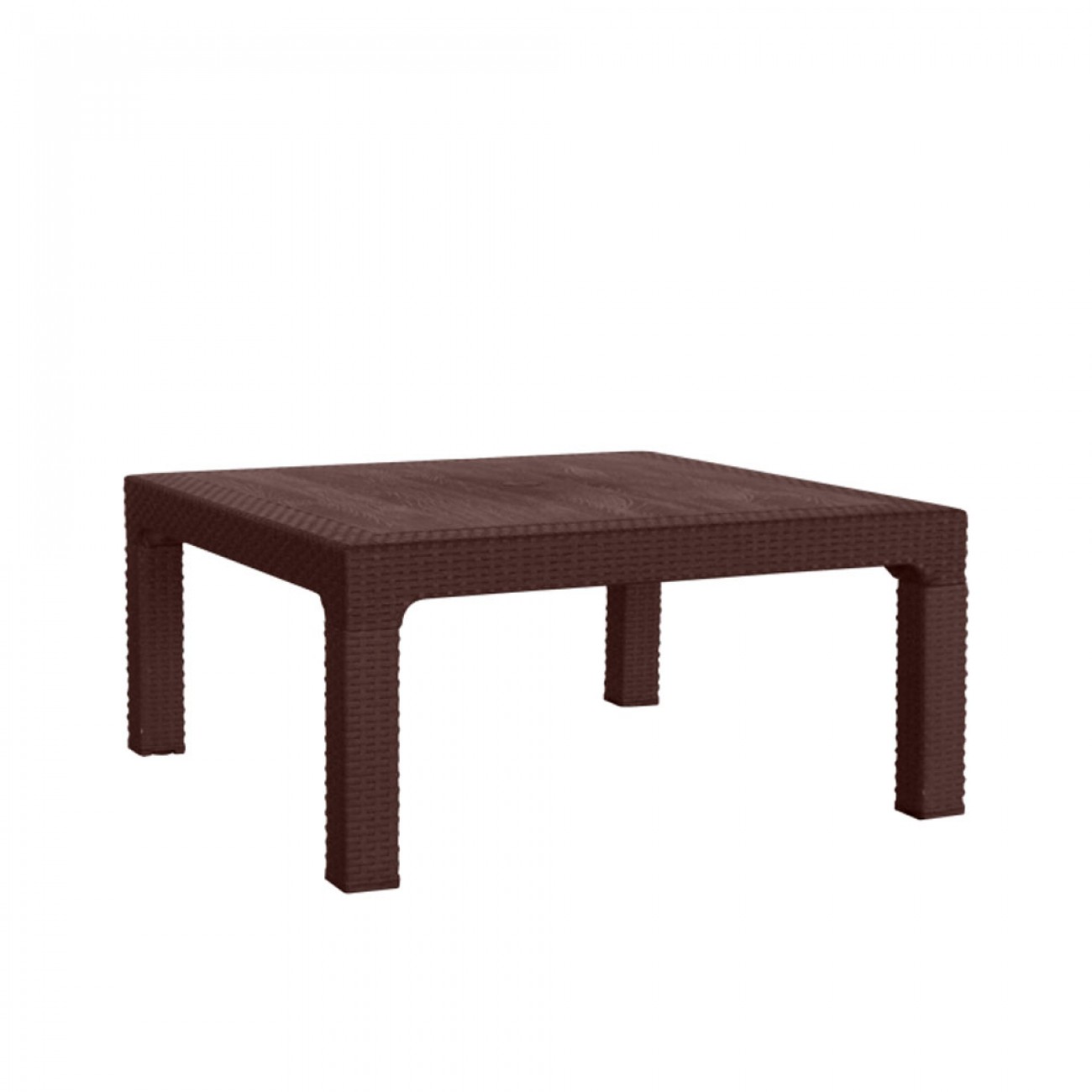 Imagen Mesa Ratona Plástica Quality Nepal Cuadrada 90x44 Chocolate