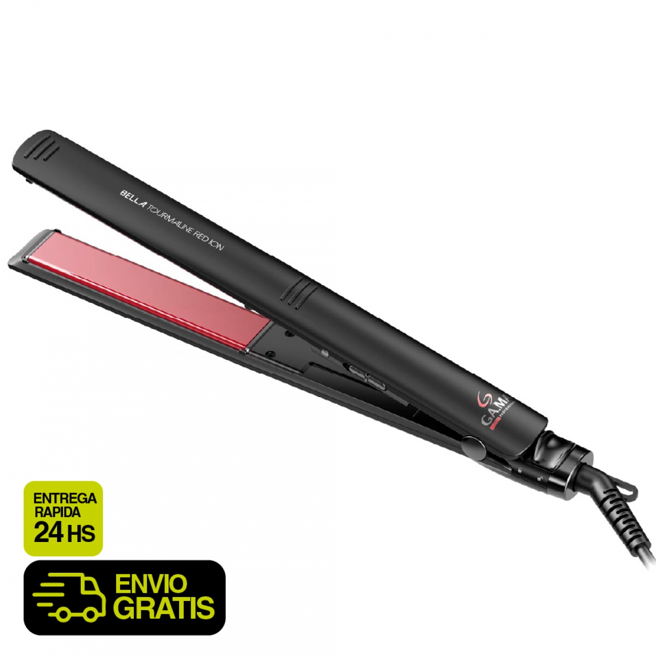Imagen Planchita De Pelo Gama Bella Tourmaline Red Ion