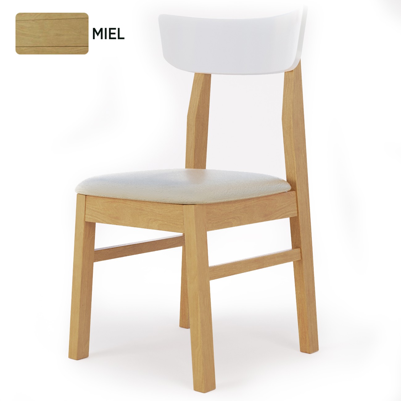 Imagen Silla Comedor Inmacol 140 Mediterraneo Curva Tapizada Madera Miel