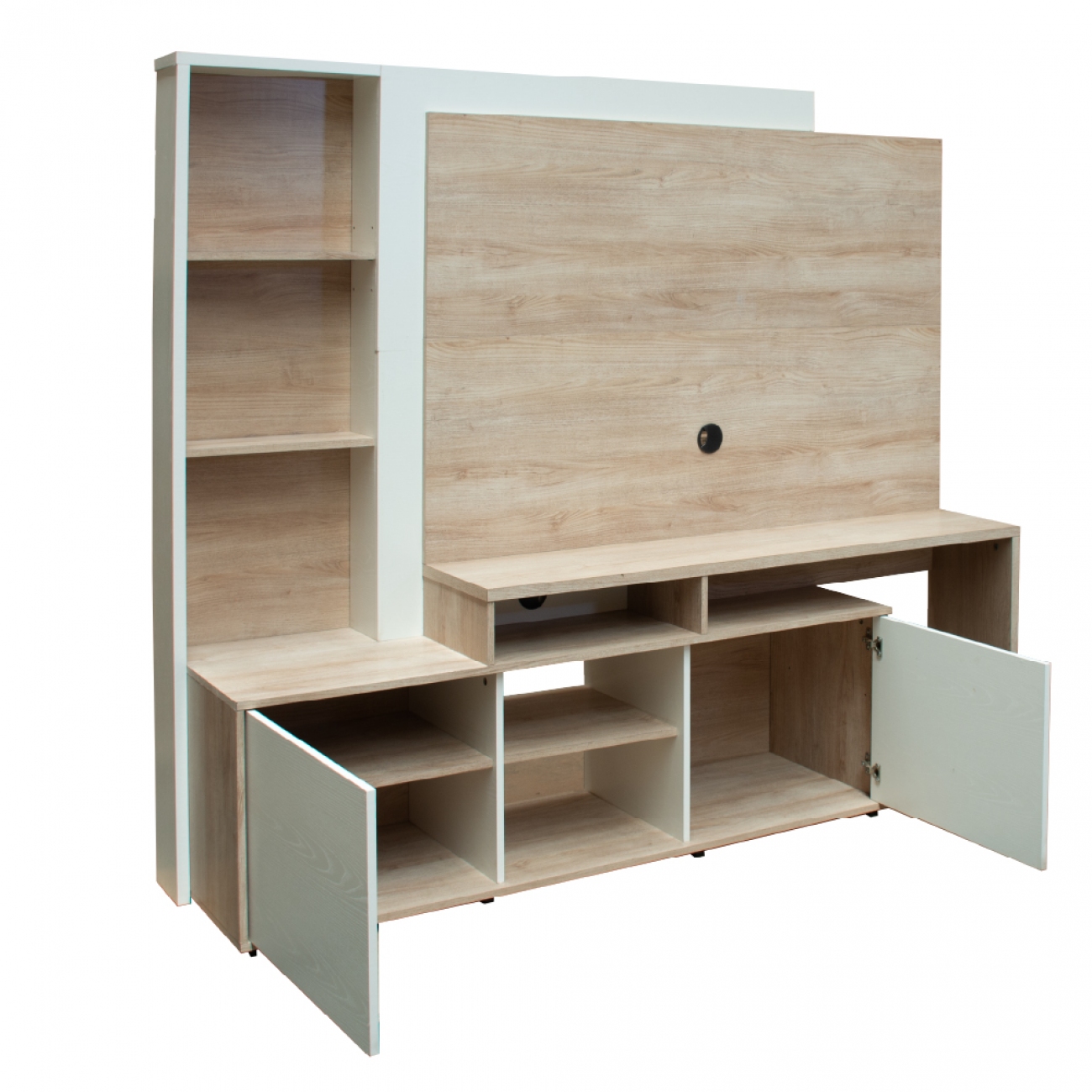 Imagen Modular Rack Platinum 558 Hasta Tv 60" 1&comma;92m Blanco Soft&sol;savanna