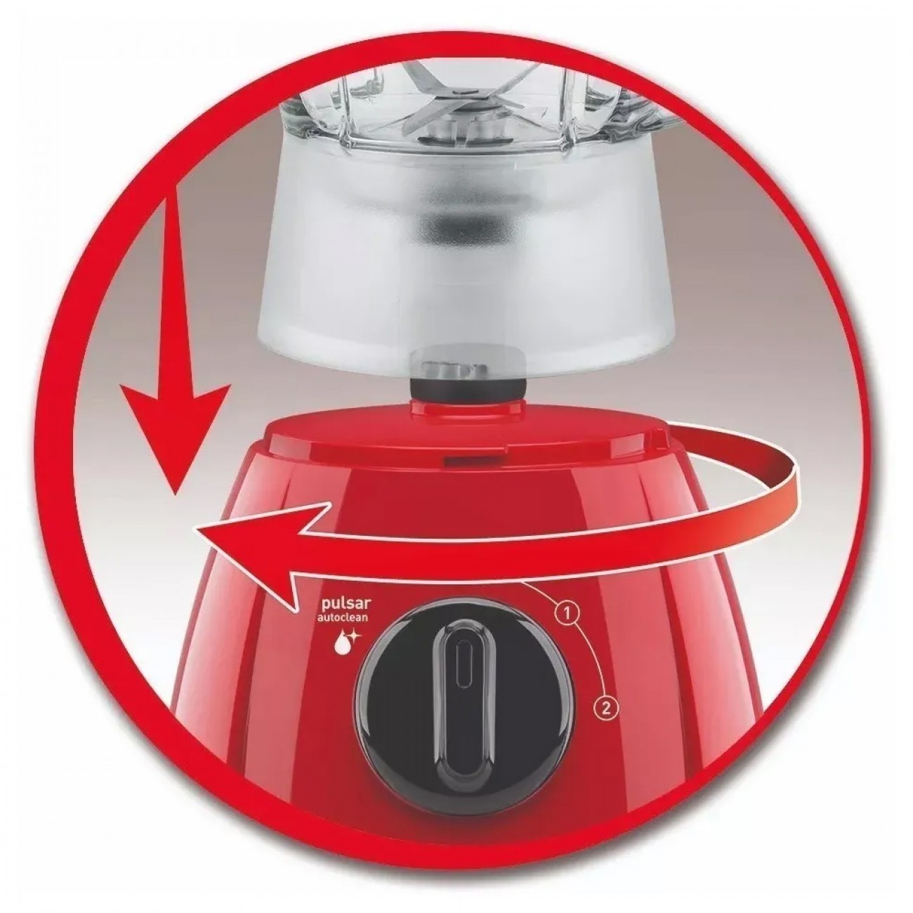 Imagen Licuadora Moulinex Lm270558 550w Jarra Pl&aacute;stica 2 L Roja