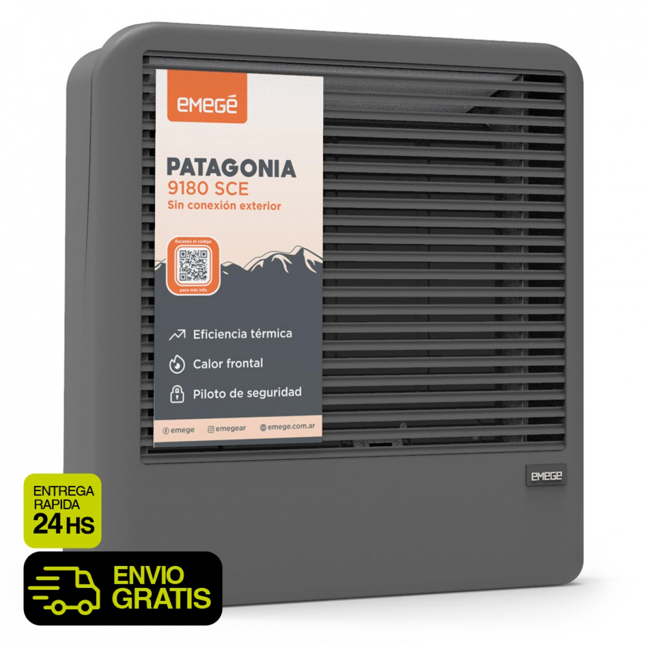 Imagen Calefactor Sin Salida Emege Patagonia 9180sce 8000 Cal Mg