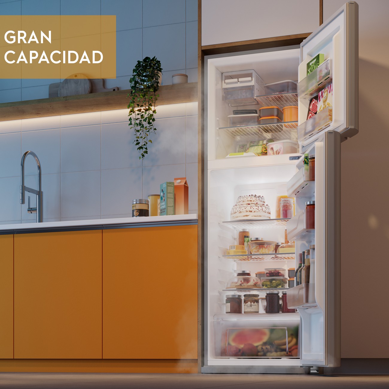 Imagen Heladera Con Freezer Gafa Hgf388afp 374 Lts Plata
