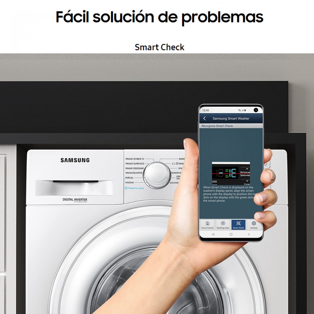 Imagen Lavarropas Automático Inverter Samsung Ww65a Silver 6.5 Kg