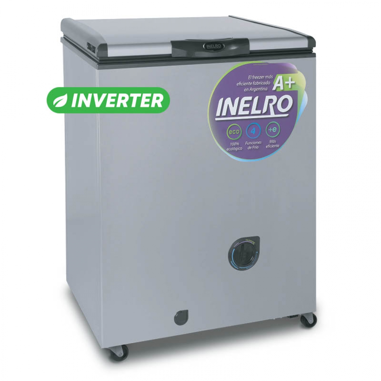 Imagen Freezer Horizontal Inverter Inelro Fih-130 135 Lts Gris Plata