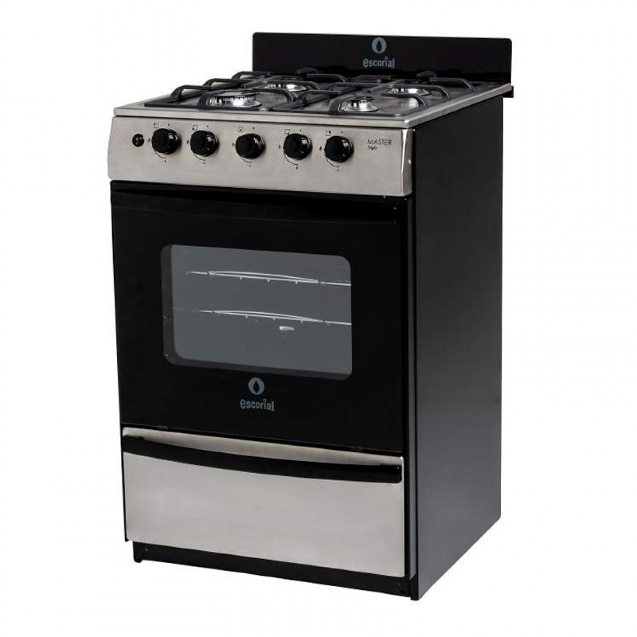 Imagen Cocina Multigas Escorial Master Style 4h 56 Cm Con Luz Inox