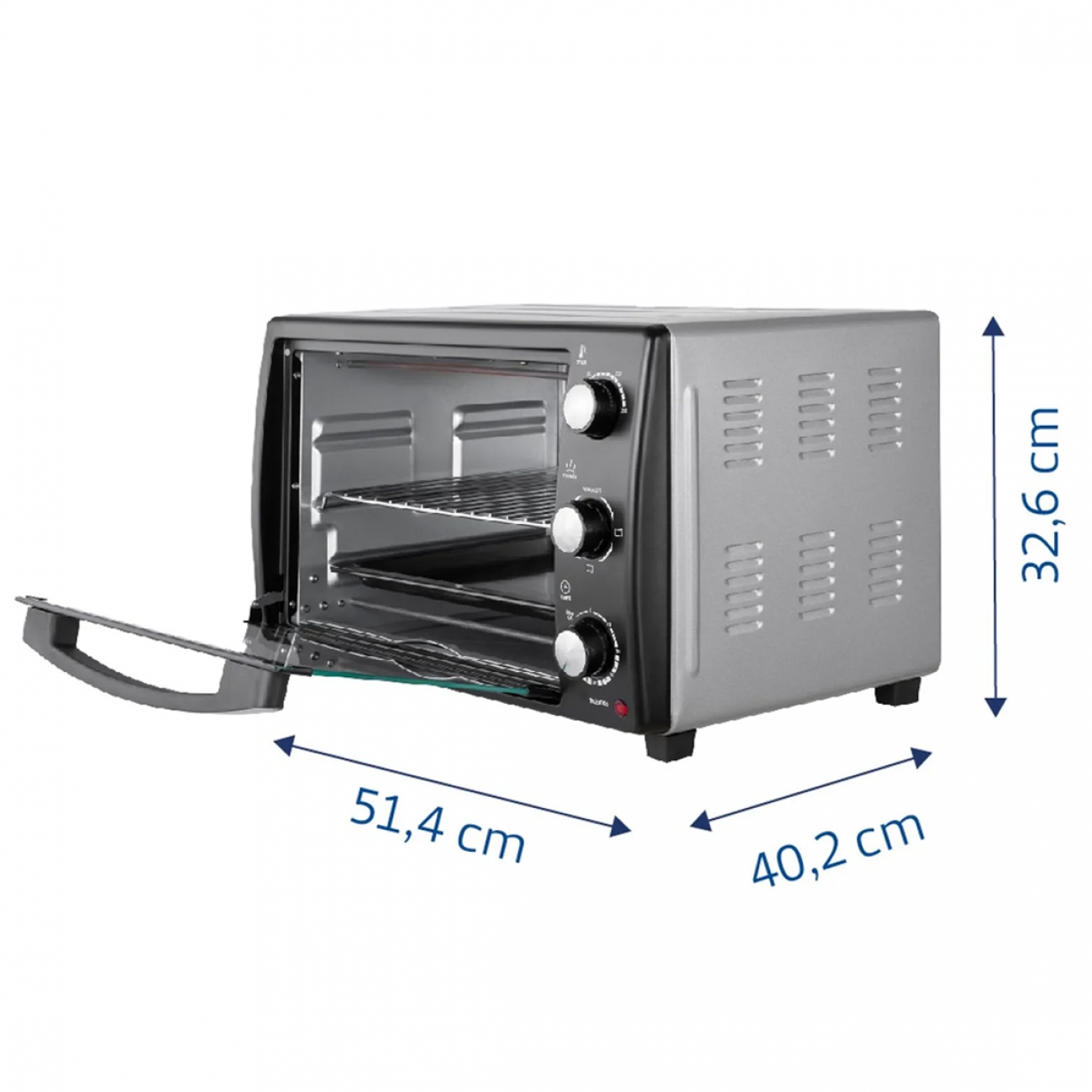 Imagen Horno Eléctrico Tramontina Glass Cook 40 Lts Negro