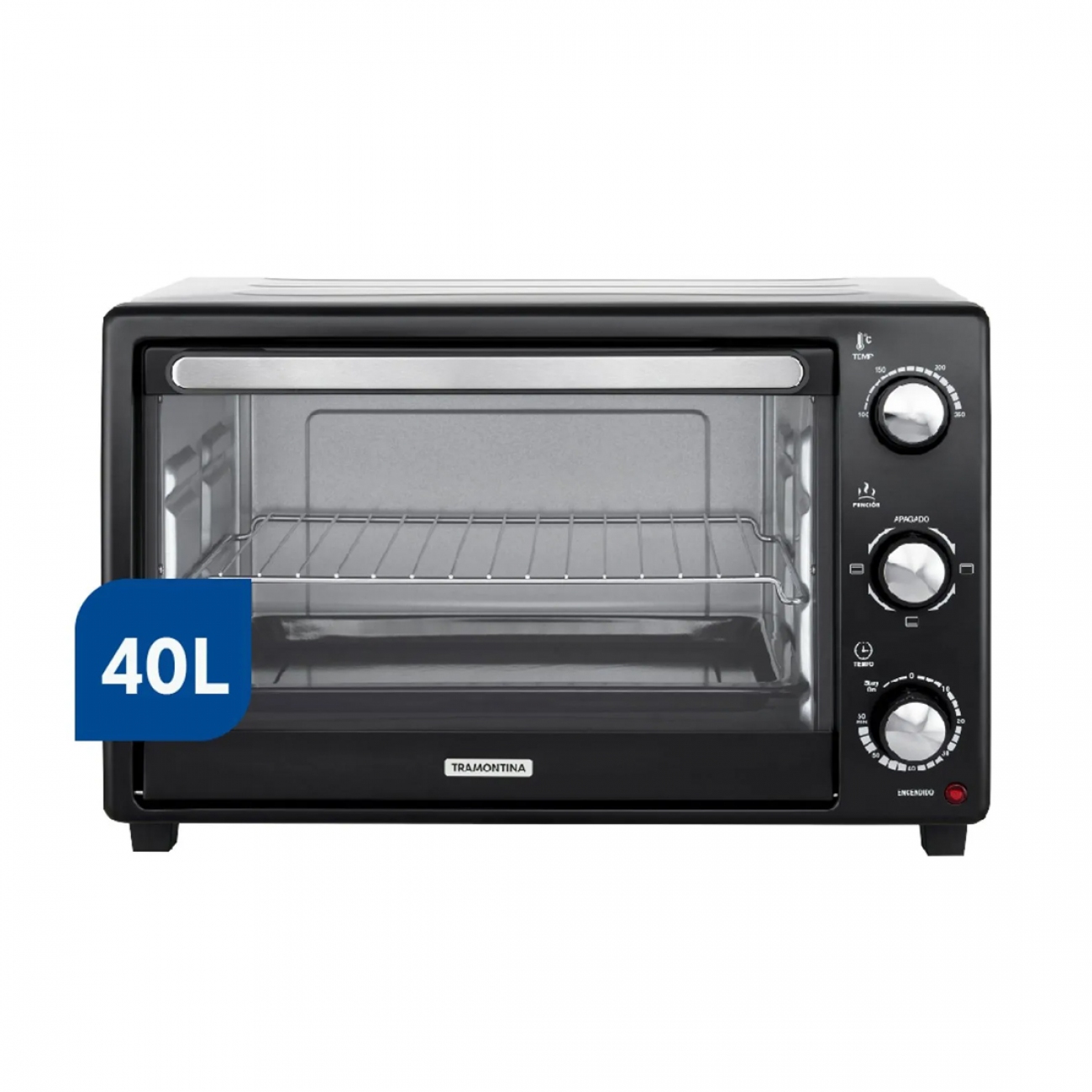 Imagen Horno Eléctrico Tramontina Glass Cook 40 Lts Negro