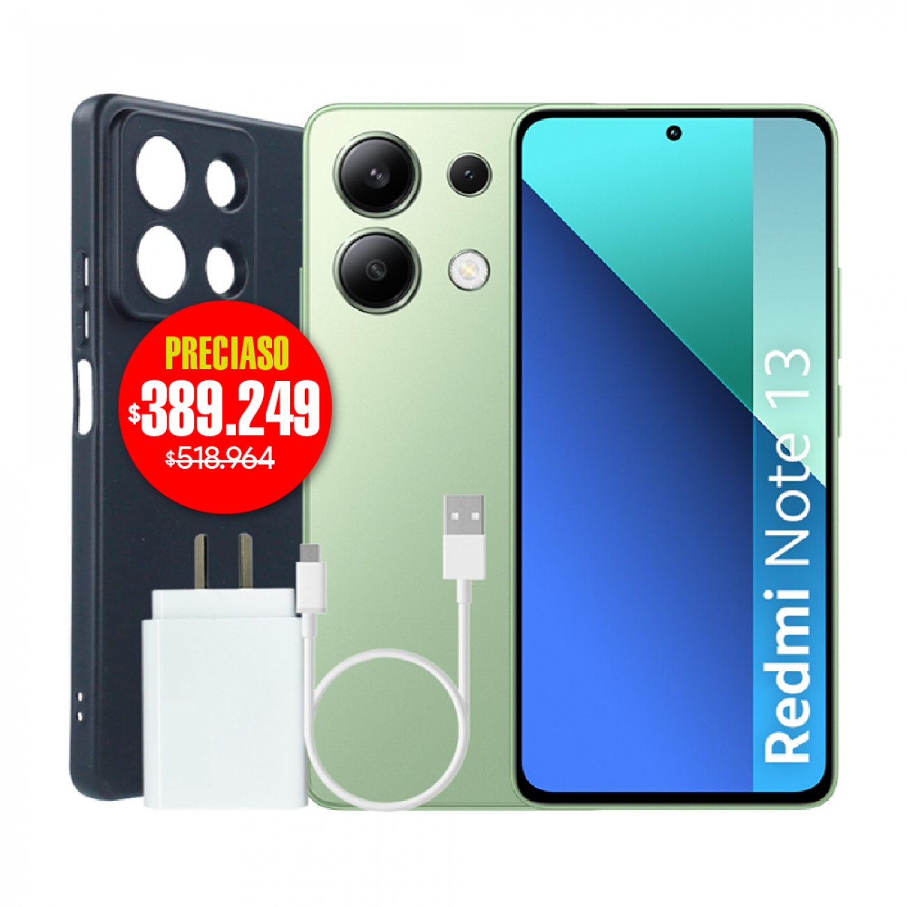 Imagen Celular Xiaomi Redmi Note 13 6,7" 6/128 Gb Mint Green