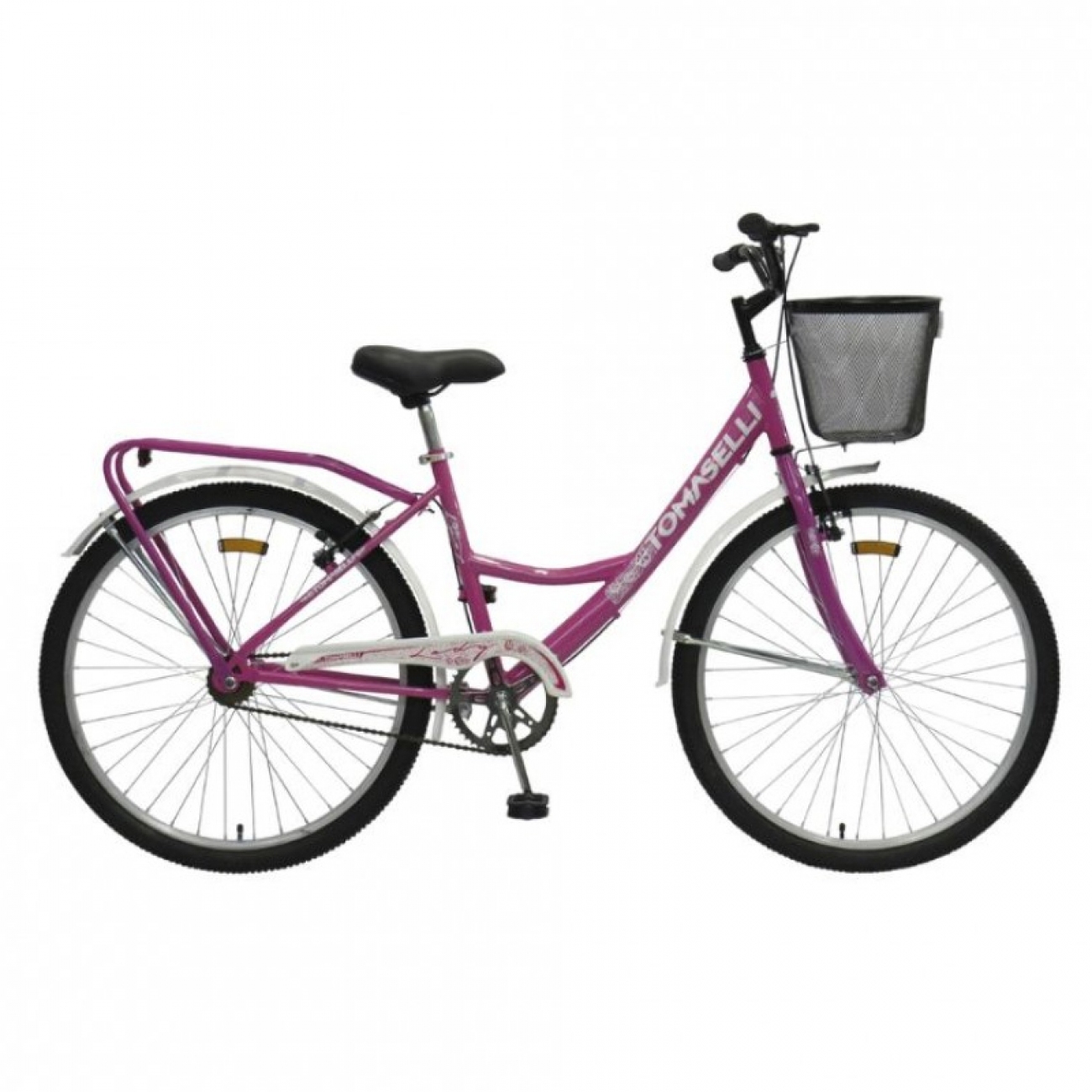 Imagen Bicicleta Paseo Dama Tomaselli Lady R26" Canasto Fucs/bla