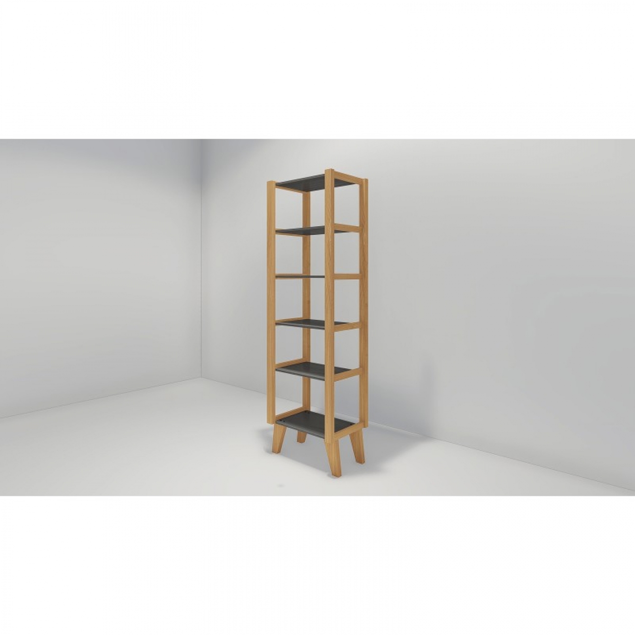 Imagen Modular Torre Inmacol 169 Escandinava 190x50x40 Miel Y Gris