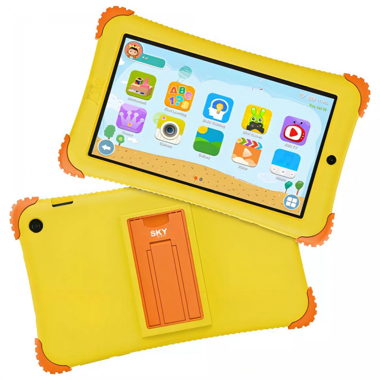 Imagen Tablet Sky Kids Pro 10" 3/64 Gb Android 13 C/funda Amarilla