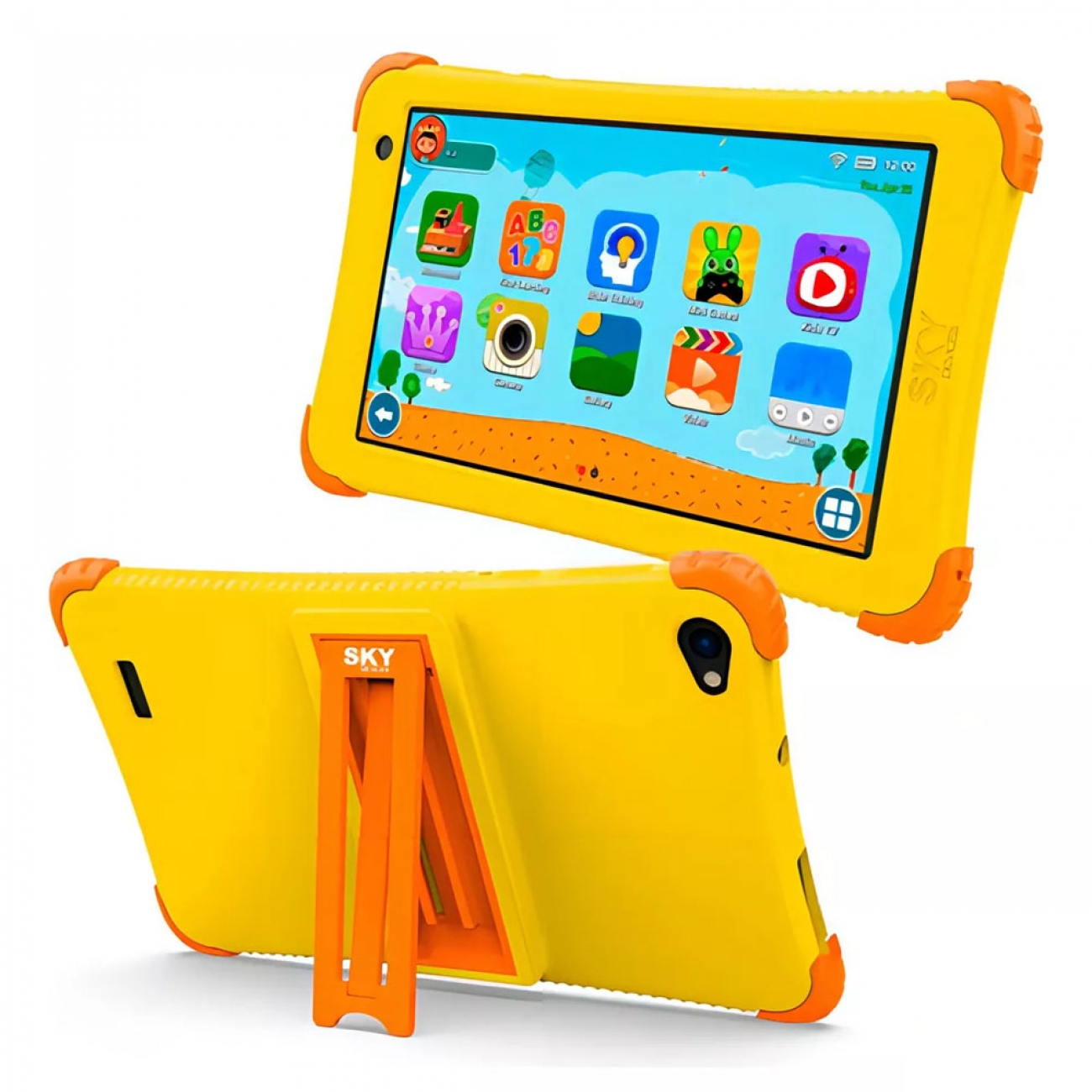 Imagen Tablet Sky Kids Pro 10" 3/64 Gb Android 13 C/funda Amarilla