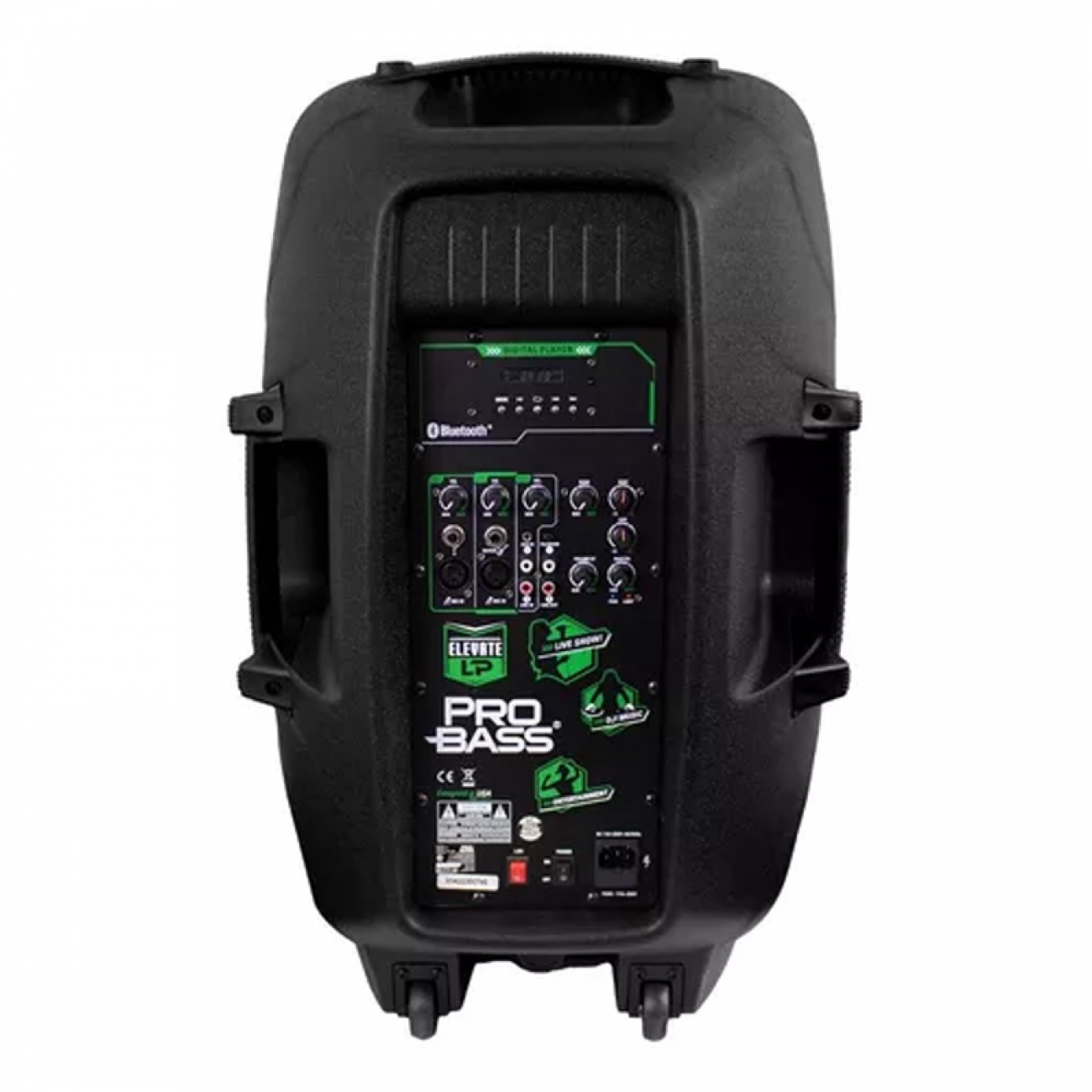 Imagen Parlante Portátil Pro Bass Elavate Lp 2000w Woofer 15"