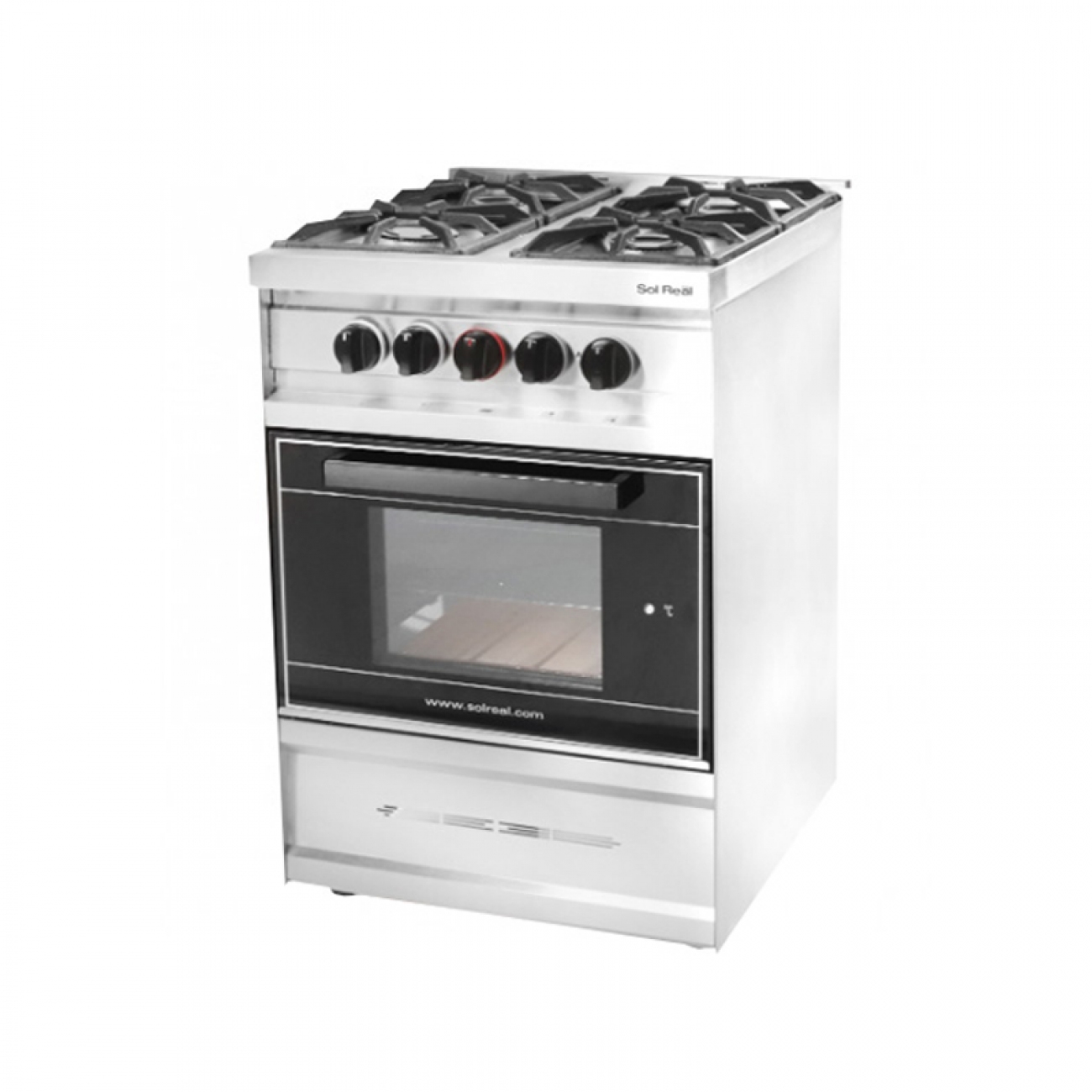 Imagen Cocina Sol Real 575-gnvv 4h Reja Fundici&oacute;n Pta. Vidrio