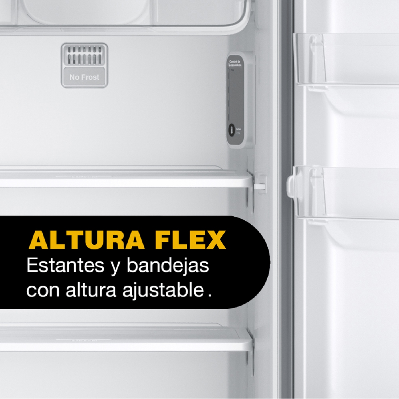 Imagen Heladera No Frost Whirpool Wrm39cb 340 Lts Estantes Vidrio