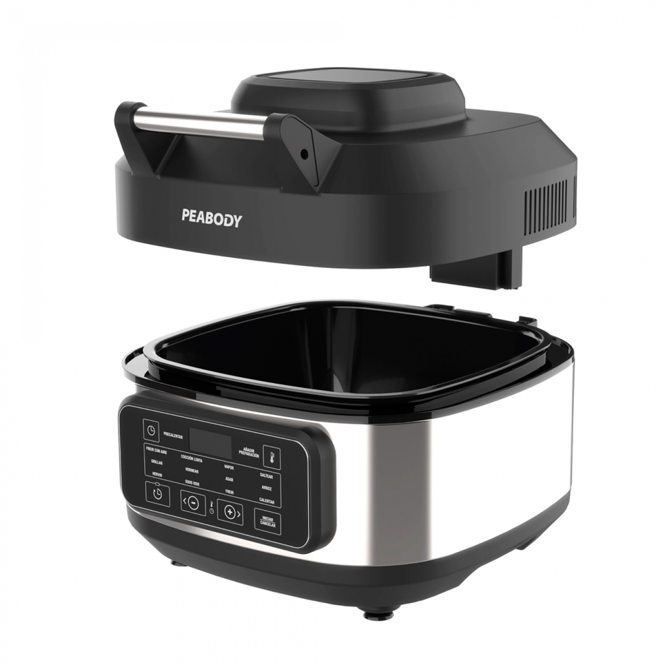 Imagen Freidora De Aire Peabody Pe-afm01n 6 Lts 1550w 12 Prog.