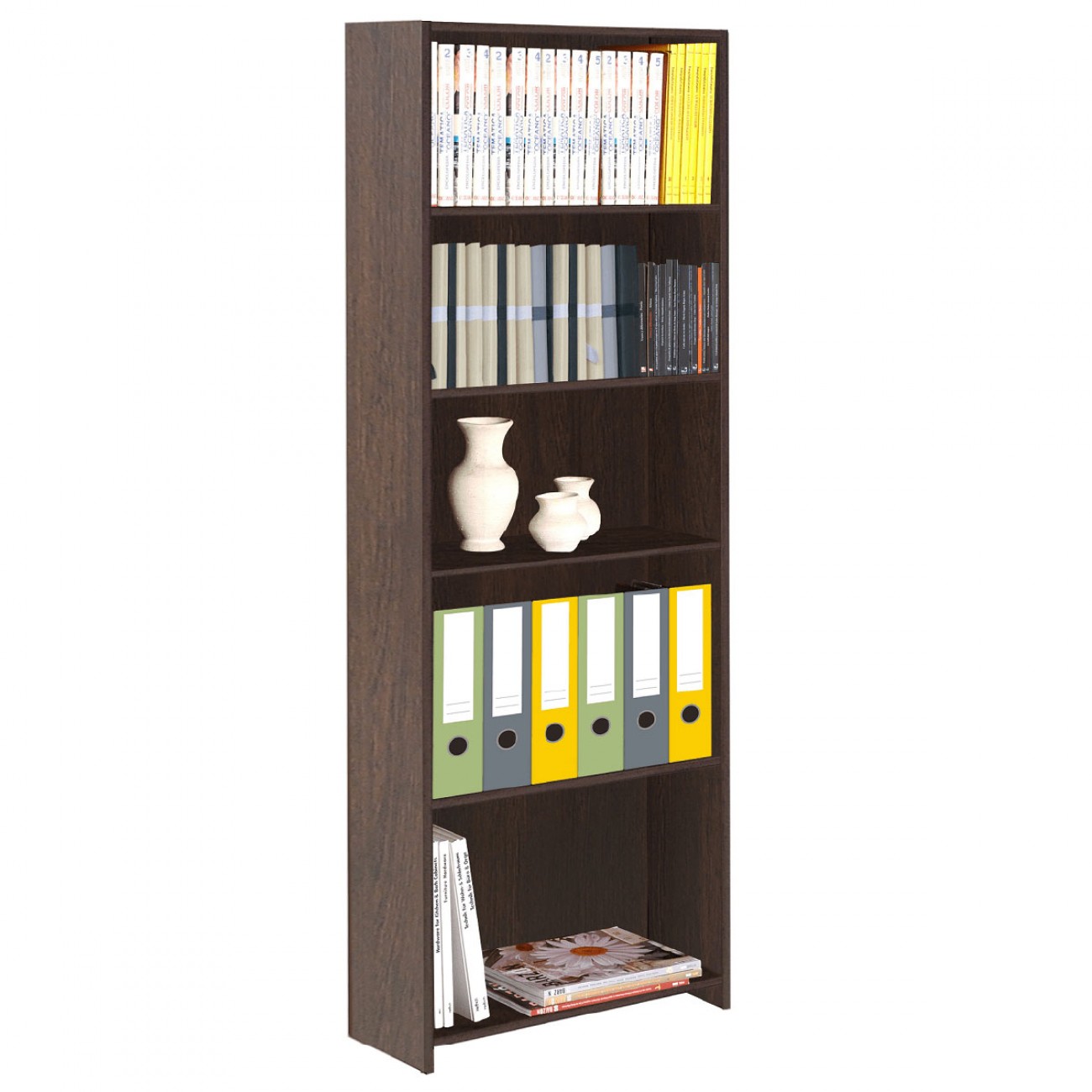 Imagen Biblioteca Platinum 9013 5 Estantes  Tabaco