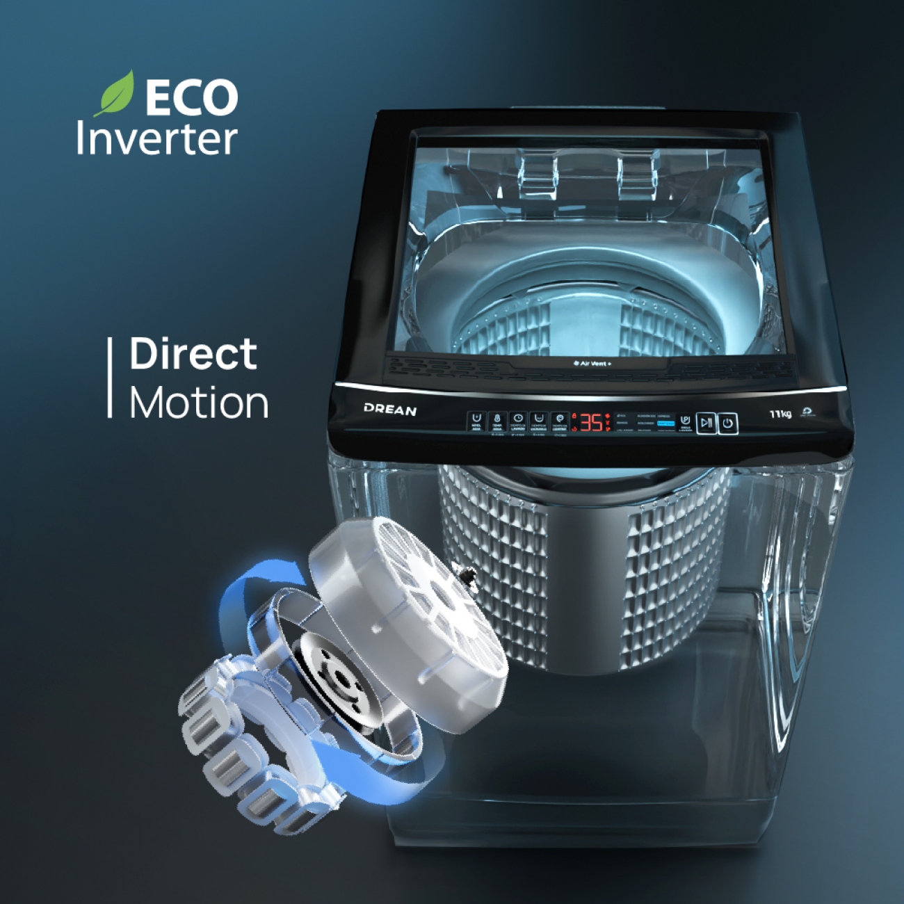 Imagen Lavarropas Automatico Drean Lpdr1165lg 11kg