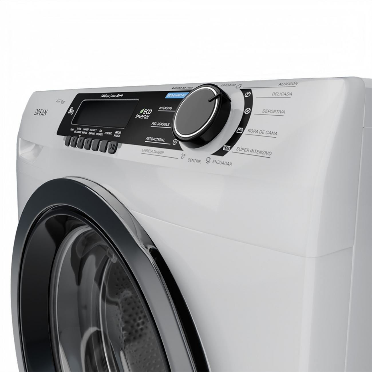 Imagen Lavarropas Autom&aacute;tico Drean Lcfdr0814sb0 8k 1400rpm Inverter