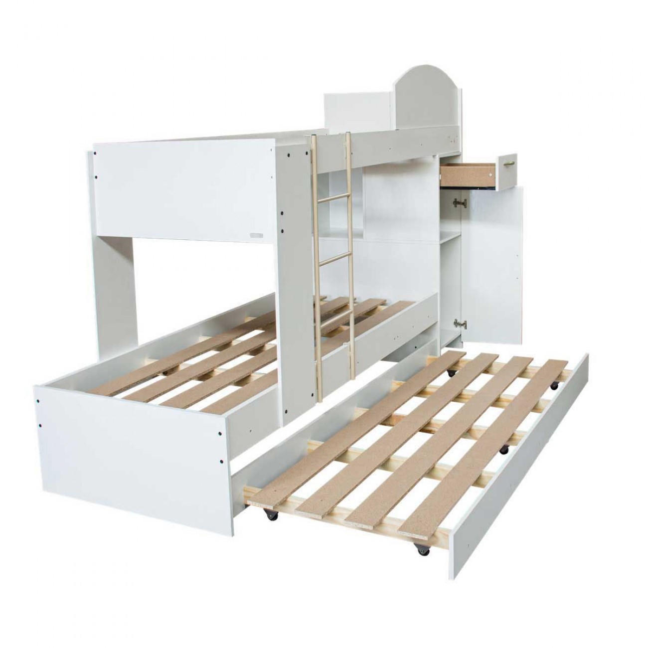 Imagen Cama Cucheta Triple Platinum 954 Con Placard  Blanco