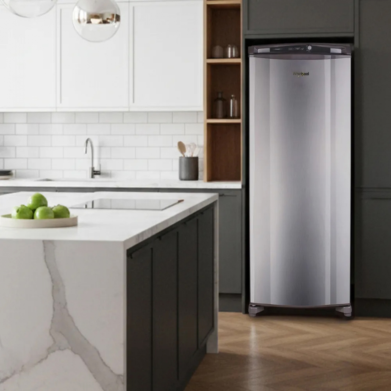 Imagen Freezer Vertical Whirlpool Wvu26mkdim 260lts Inoxidable